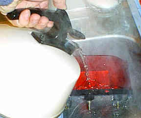 Hot water